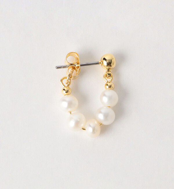 BEAUTY&YOUTH UNITED ARROWS「淡水パール 粒ライン ピアス」|ピアス|