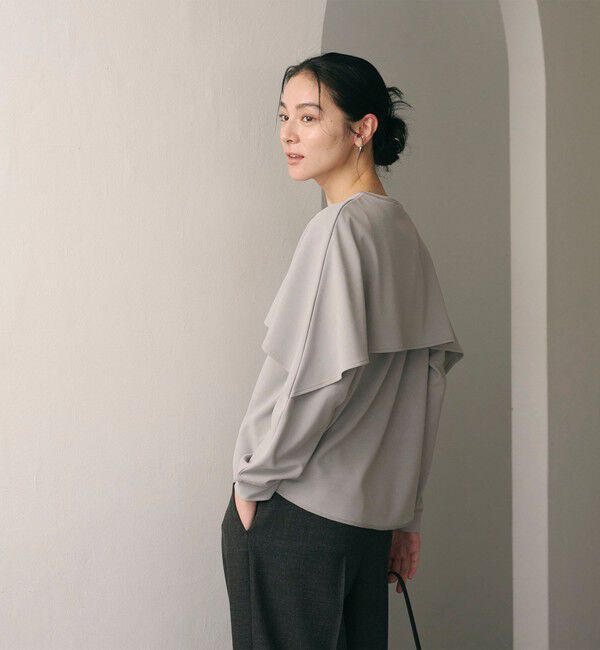 BEAUTY&YOUTH UNITED ARROWS「【WEB限定 Wardrobe DAILY MINIMAL】ケープフリル レイヤーカットソー」|Tシャツ・カットソー|