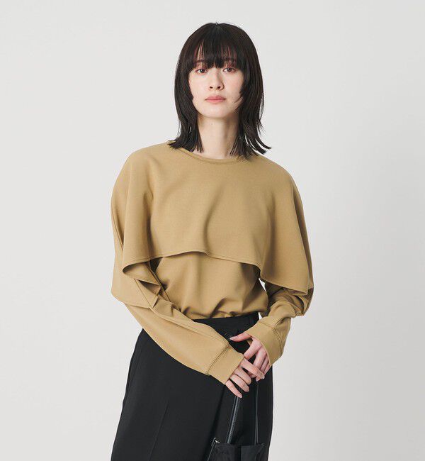 BEAUTY&YOUTH UNITED ARROWS「【WEB限定 Wardrobe DAILY MINIMAL】ケープフリル レイヤーカットソー」|Tシャツ・カットソー|