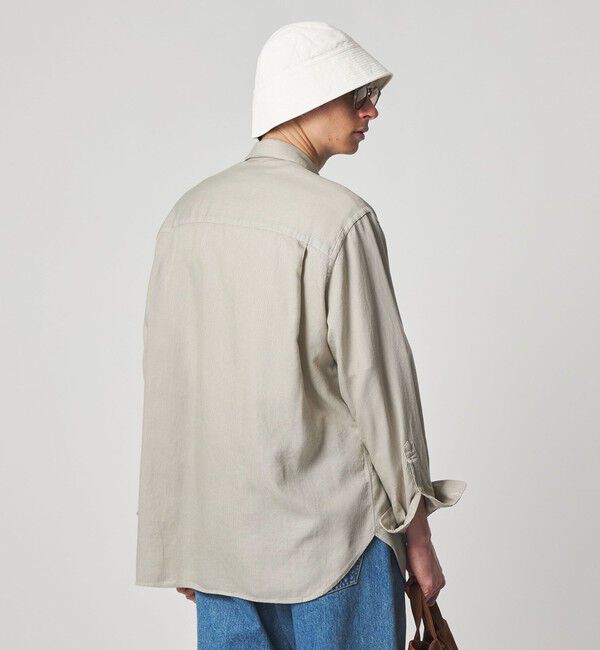 STEVEN ALAN「＜Steven Alan＞ ドレープ コードレーン レギュラーカラー シャツ LOOSE」|シャツ・ブラウス|