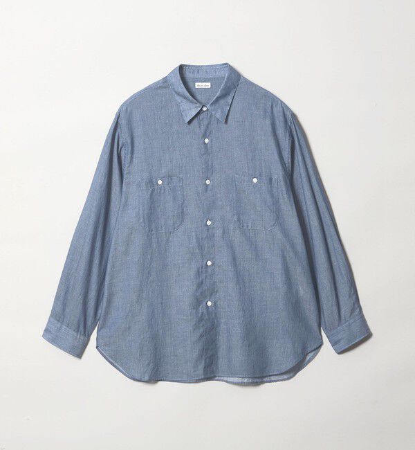 STEVEN ALAN「＜Steven Alan＞ シアーデニム レギュラーカラー シャツ LOOSE」|シャツ・ブラウス|COBALT