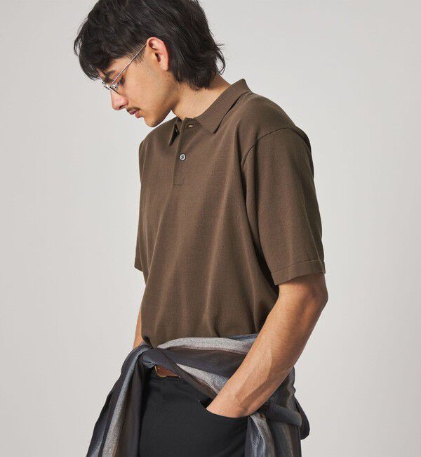 STEVEN ALAN「＜Steven Alan＞ ハイツイスト  ニット ショートスリーブ ポロシャツ」|ニット・セーター|