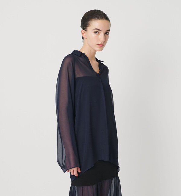 ATTISESSION「＜ATTISESSION＞ラグラン ポロカラーシャツ」|シャツ・ブラウス|