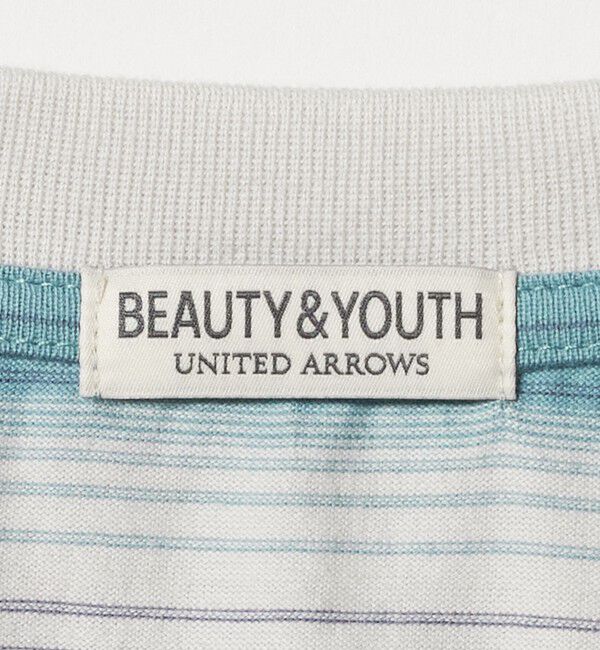 BEAUTY&YOUTH UNITED ARROWS「オンブレ ボーダー クルーネック Tシャツ」|Tシャツ・カットソー|
