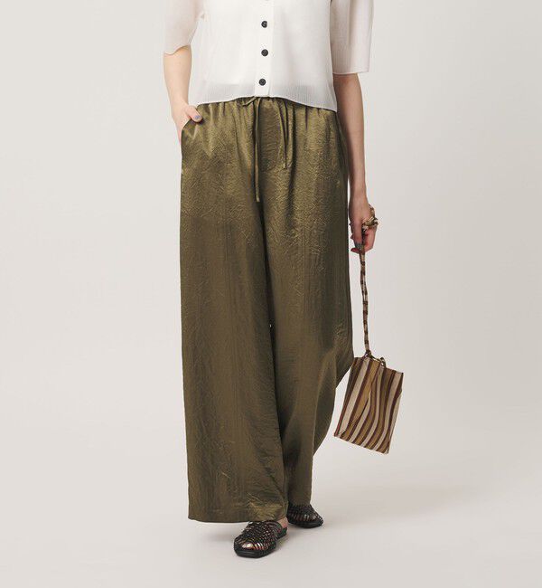 BEAUTY&YOUTH UNITED ARROWS「アセテートサテン ワイド イージーパンツ ウォッシャブル」|その他|