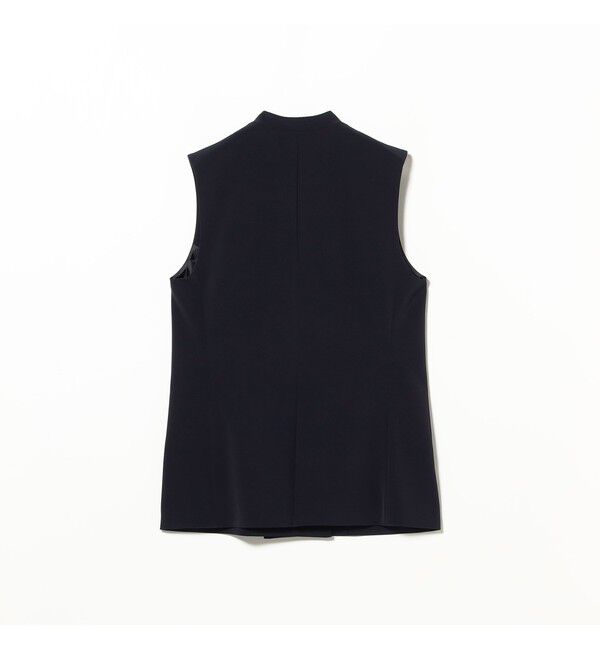 Demi-Luxe BEAMS 「	ラペルレス 2ボタン ジレ」|ダウン|