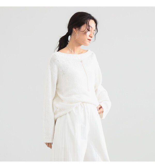 Demi-Luxe BEAMS 「コットン ローゲージ ロングスリーブ プルオーバー」|ニット・セーター|