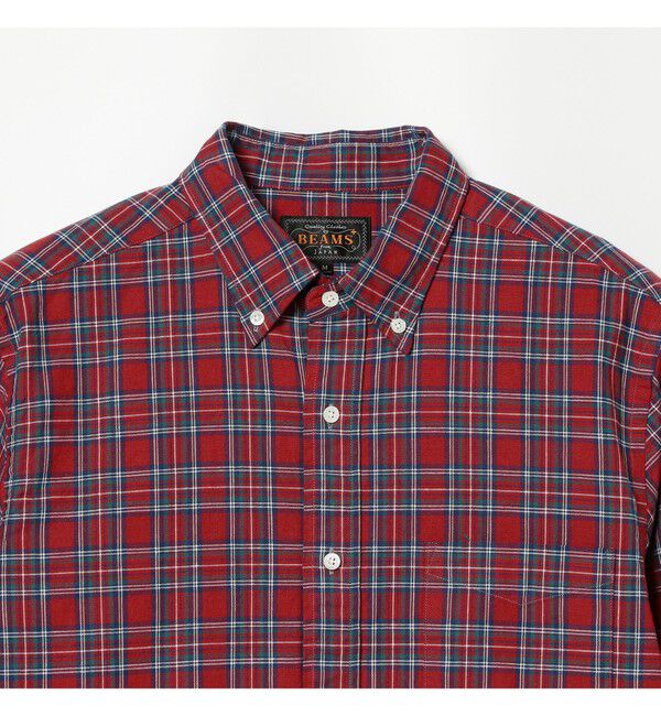 BEAMS PLUS「BEAMS PLUS / インディゴチェック ボタンダウンシャツ」|シャツ・ブラウス|