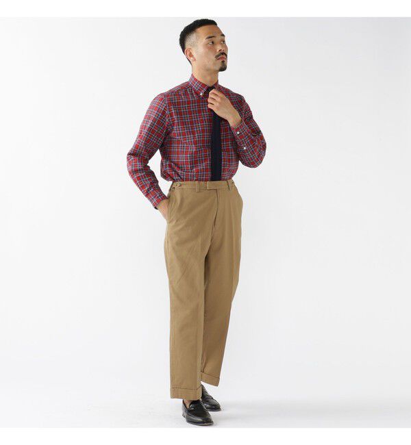 BEAMS PLUS「BEAMS PLUS / インディゴチェック ボタンダウンシャツ」|シャツ・ブラウス|