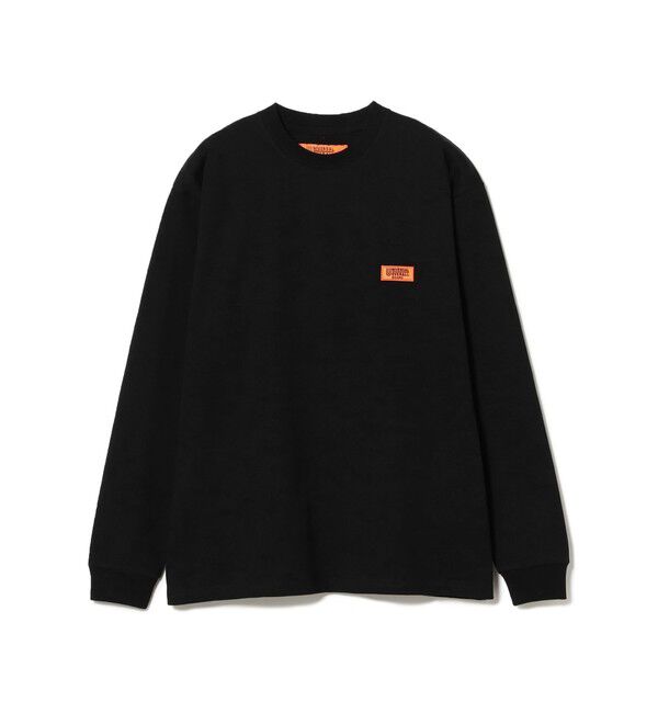BEAMS「【別注】UNIVERSAL OVERALL / ロゴ ロングスリーブ Tシャツ」|Tシャツ・カットソー|BLACK
