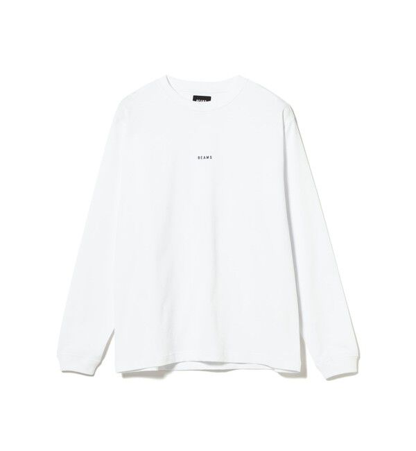 BEAMS「ベーシックフィット ミニロゴ クルーネック Tシャツ」|Tシャツ・カットソー|WHITE