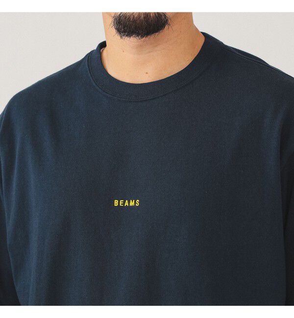 BEAMS「ベーシックフィット ミニロゴ クルーネック Tシャツ」|Tシャツ・カットソー|