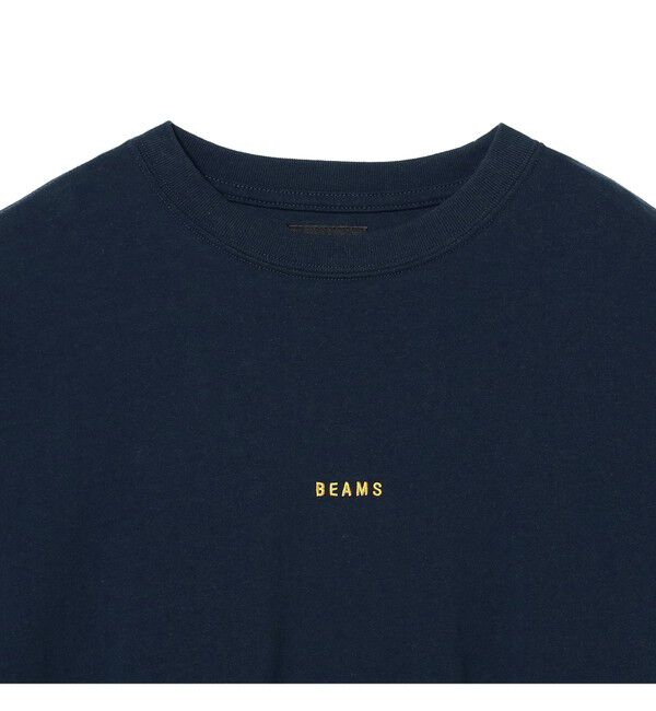 BEAMS「ベーシックフィット ミニロゴ クルーネック Tシャツ」|Tシャツ・カットソー|