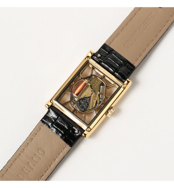 BEAMS「スケルトン スクエア ウォッチ」|腕時計|