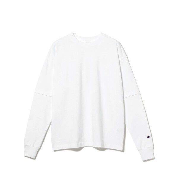 BEAMS「【別注】Champion / フェイク レイヤード ロングスリーブ Tシャツ」|Tシャツ・カットソー|