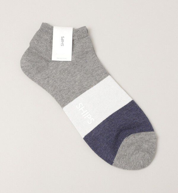SHIPS「SHIPS: 3トーン アンクルソックス」|ソックス|グレー