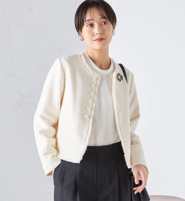 SHIPS for women「サークル デザイン アンティーク パール モチーフ ブローチ」|ブローチ・コサージュ|