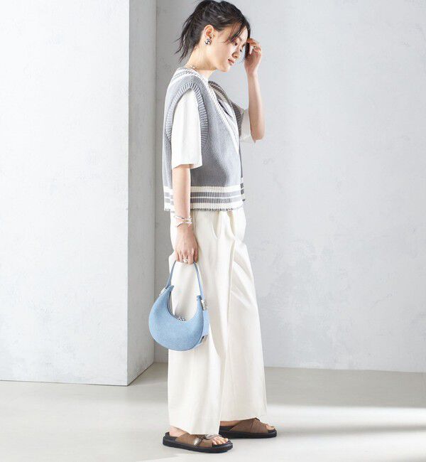 SHIPS for women「【SHIPS別注】WRAPINKNOT:〈手洗い可能〉チルデン ニット ベスト」|ベスト・ジレ|