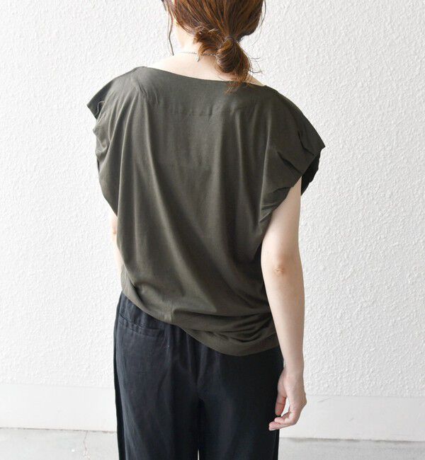 SHIPS any「SHIPS any:〈洗濯機可能〉タックスリーブ デザイン TEE」|Tシャツ・カットソー|