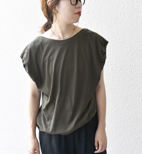 SHIPS any「SHIPS any:〈洗濯機可能〉タックスリーブ デザイン TEE」|Tシャツ・カットソー|