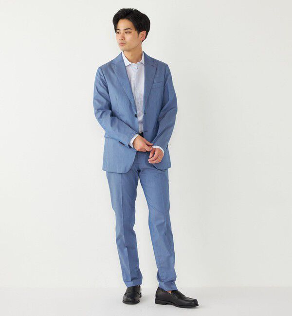 SHIPS Colors 「SHIPS Colors:〈洗濯機可能〉デニム ライク ジャケット(セットアップ対応可能)」|テーラードジャケット|