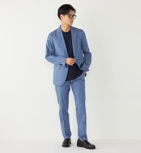 SHIPS Colors 「SHIPS Colors:〈洗濯機可能〉デニム ライク ジャケット(セットアップ対応可能)」|テーラードジャケット|