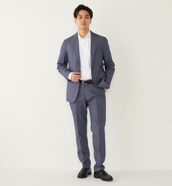 SHIPS Colors 「SHIPS Colors:〈洗濯機可能〉デニム ライク ジャケット(セットアップ対応可能)」|テーラードジャケット|