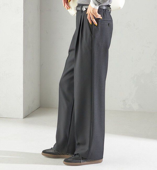 SHIPS for women「〈手洗い可能〉TUMUGITO(R) シャーク ツイード タック パンツ」|その他|