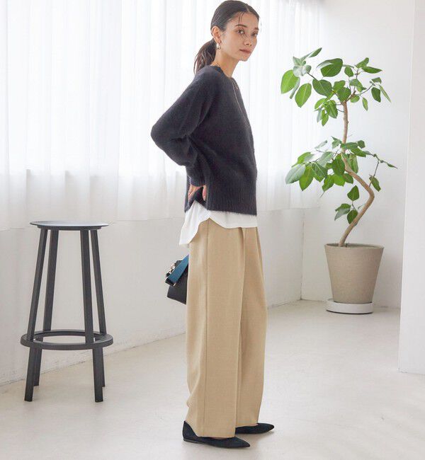 SHIPS for women「〈手洗い可能〉TUMUGITO(R) シャーク ツイード タック パンツ」|その他|