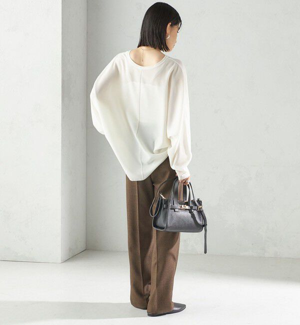 SHIPS for women「〈手洗い可能〉TUMUGITO(R) シャーク ツイード タック パンツ」|その他|