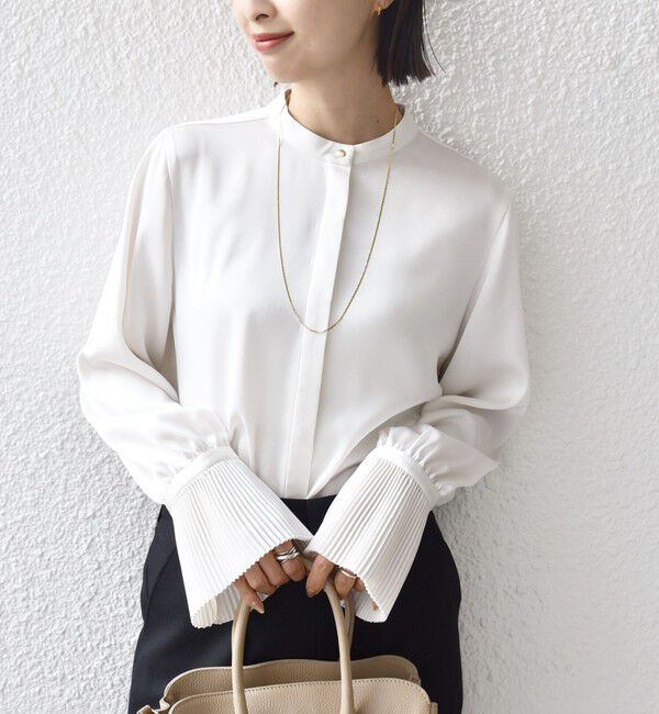 SHIPS for women「〈手洗い可能〉プリーツ 袖 デザイン ブラウス」|シャツ・ブラウス|