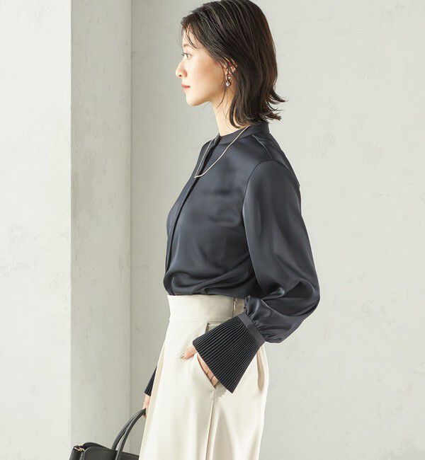 SHIPS for women「〈手洗い可能〉プリーツ 袖 デザイン ブラウス」|シャツ・ブラウス|