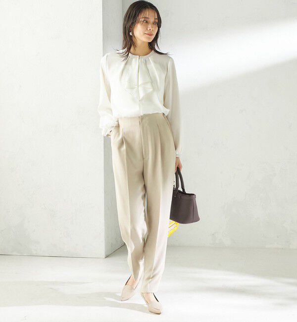 SHIPS for women「〈手洗い可能〉フロント タイ メロー 長袖 ブラウス」|シャツ・ブラウス|