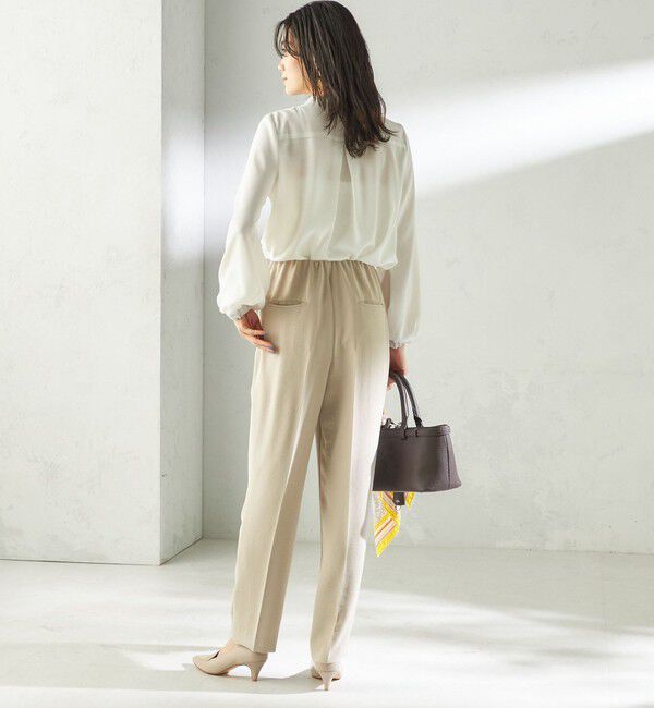 SHIPS for women「〈手洗い可能〉フロント タイ メロー 長袖 ブラウス」|シャツ・ブラウス|