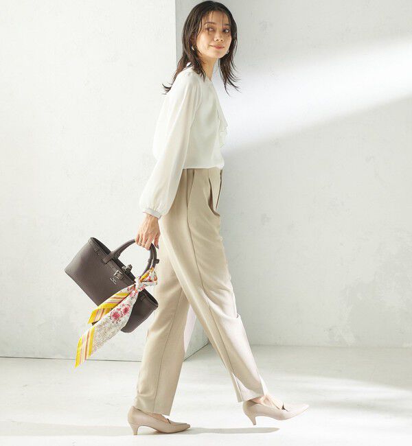 SHIPS for women「〈手洗い可能〉フロント タイ メロー 長袖 ブラウス」|シャツ・ブラウス|