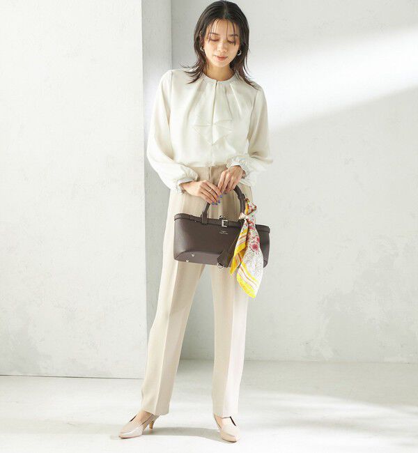 SHIPS for women「〈手洗い可能〉フロント タイ メロー 長袖 ブラウス」|シャツ・ブラウス|