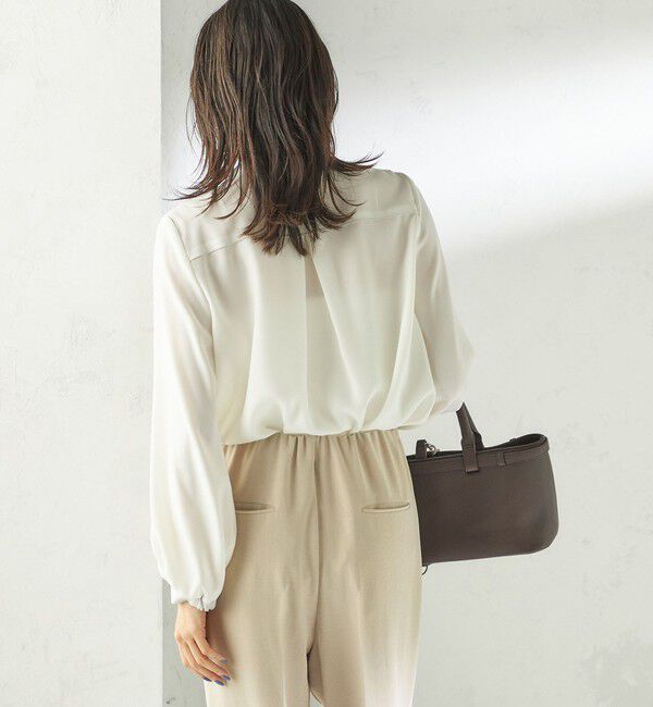 SHIPS for women「〈手洗い可能〉フロント タイ メロー 長袖 ブラウス」|シャツ・ブラウス|