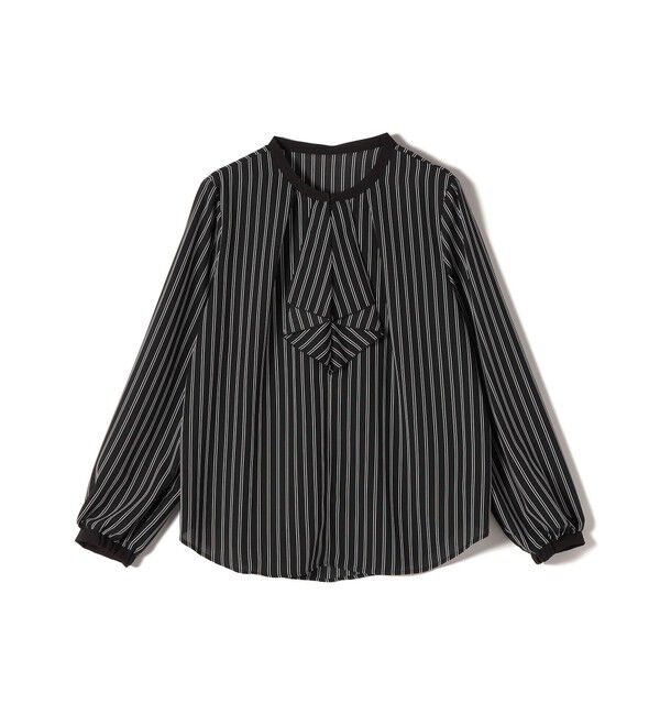 SHIPS for women「〈手洗い可能〉フロント タイ メロー 長袖 ブラウス」|シャツ・ブラウス|