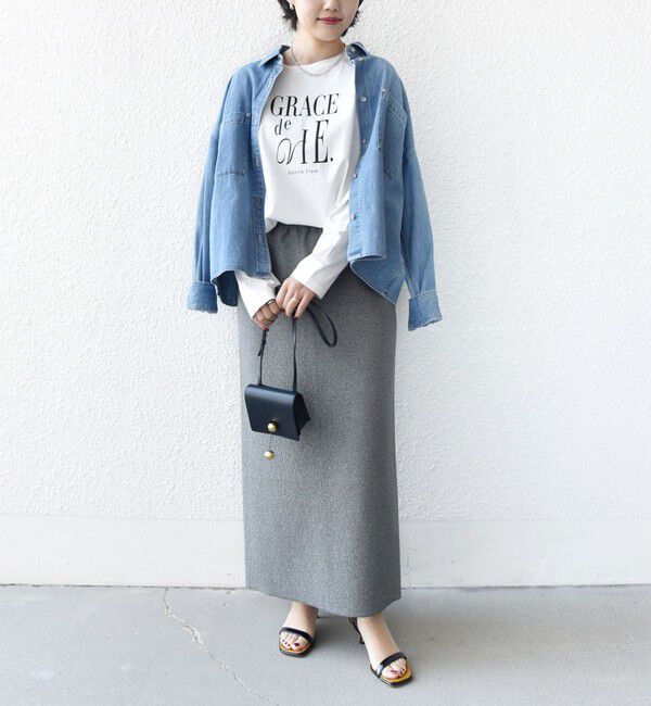 SHIPS for women「〈手洗い可能〉ダブル フェイス 前後 2WAY スカート」|スカート|