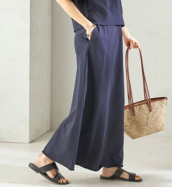 SHIPS for women「【SHIPS別注】SLOANE:〈手洗い可能〉マキシ丈 スカート」|スカート|ネイビー