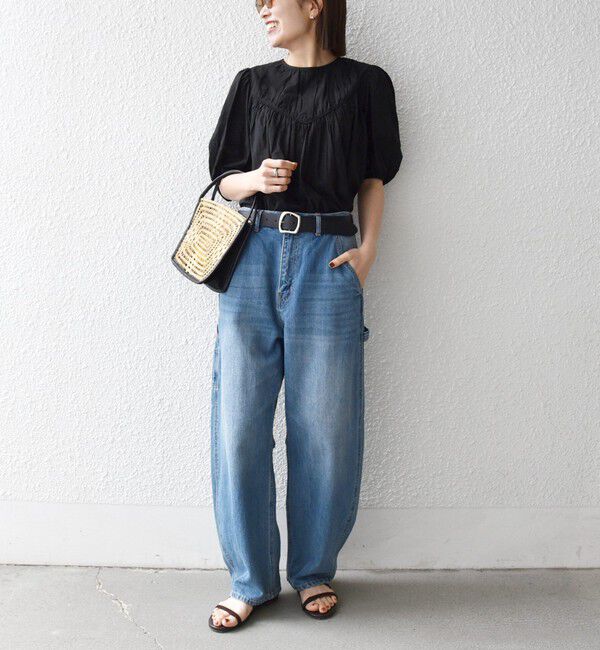 SHIPS any「SHIPS any:〈洗濯機可能〉キャンブリック ギャザー ヨーク パフスリーブ ブラウス」|シャツ・ブラウス|