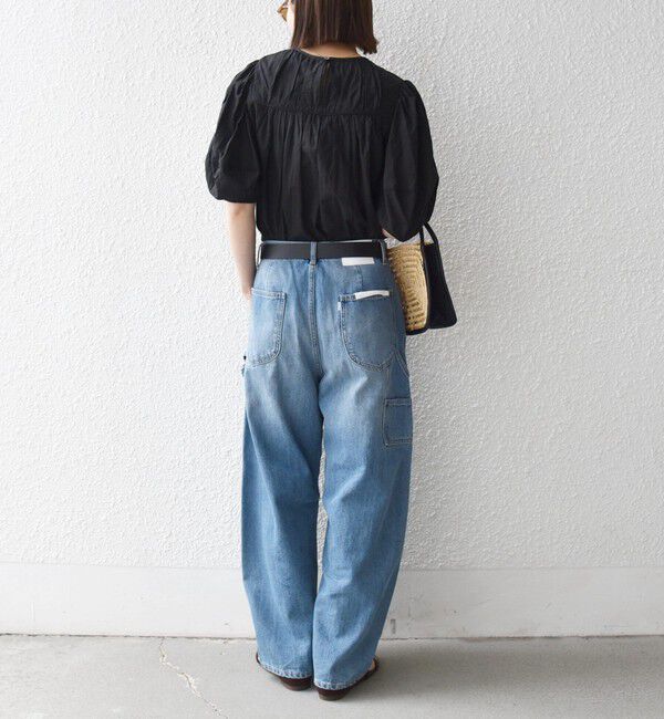 SHIPS any「SHIPS any:〈洗濯機可能〉キャンブリック ギャザー ヨーク パフスリーブ ブラウス」|シャツ・ブラウス|