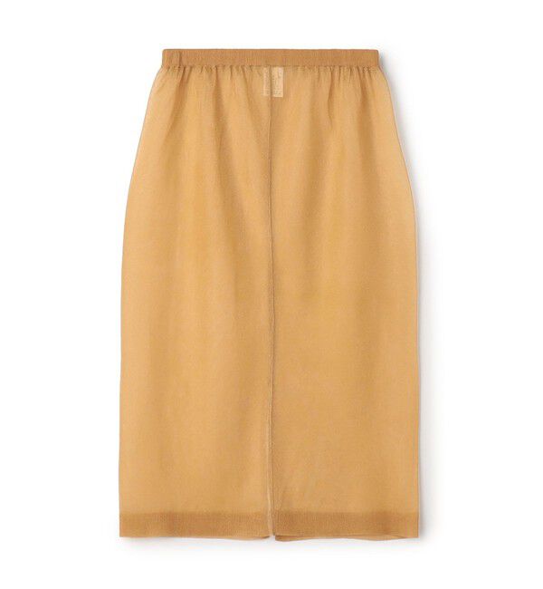 MACPHEE「ポリエステルシアー ミディスカート」|スカート|41 ライトベージュ