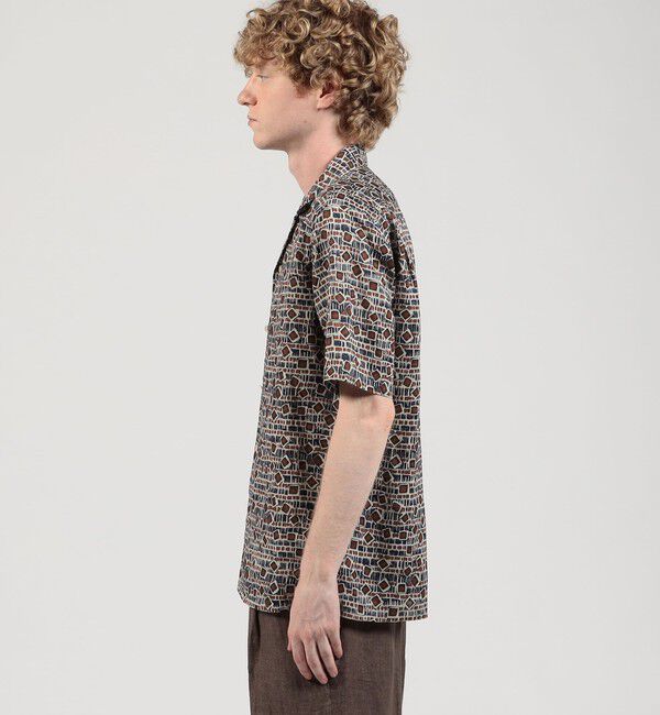 TOMORROWLAND MENS「リネン バティック オープンカラーハーフスリーブシャツ」|シャツ・ブラウス|