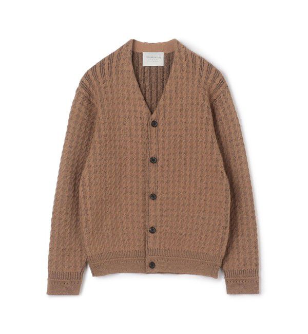 TOMORROWLAND MENS「TOMORROWLAND tricot アルパカポリエステルケーブル Vネックカーディガン」|カーディガン|45 キャメル