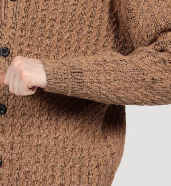 TOMORROWLAND MENS「TOMORROWLAND tricot アルパカポリエステルケーブル Vネックカーディガン」|カーディガン|