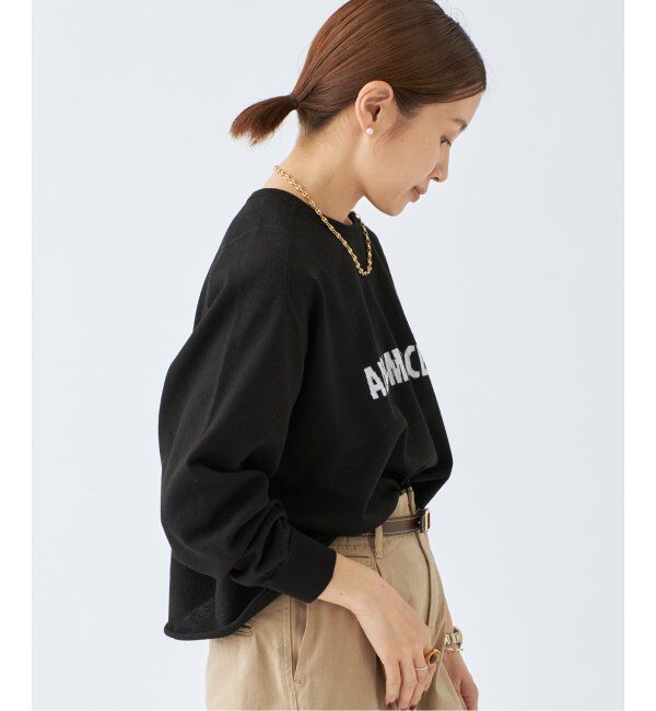 IENA「LEVITAコットン ロゴニット」|ニット・セーター|