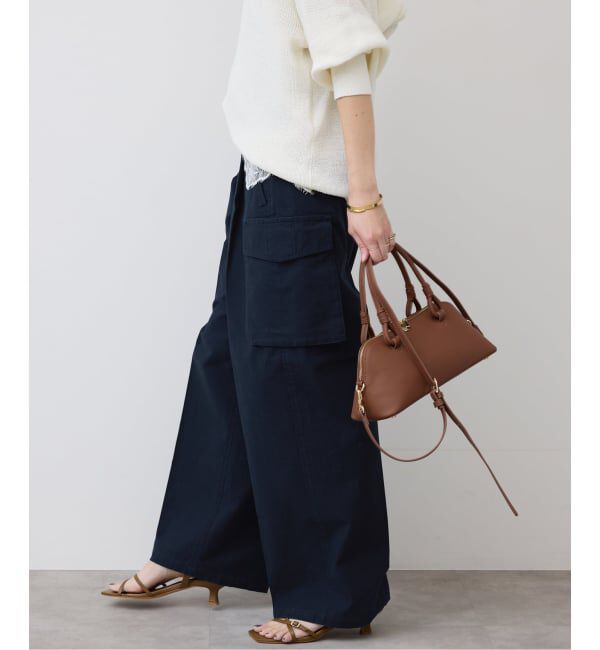 SLOBE IENA「バックサテンミリタリーパンツ」|カーゴ|