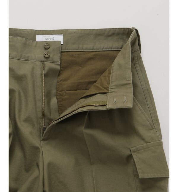 SLOBE IENA「バックサテンミリタリーパンツ」|カーゴ|
