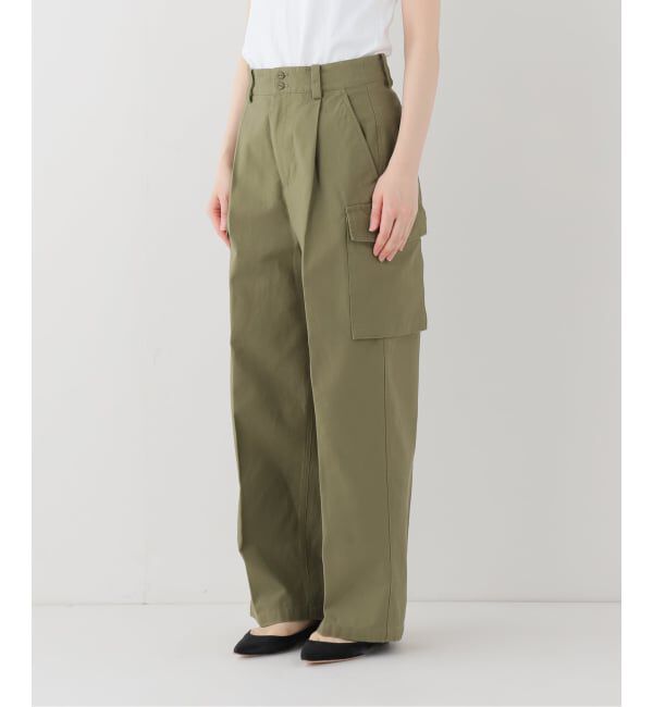 SLOBE IENA「バックサテンミリタリーパンツ」|カーゴ|